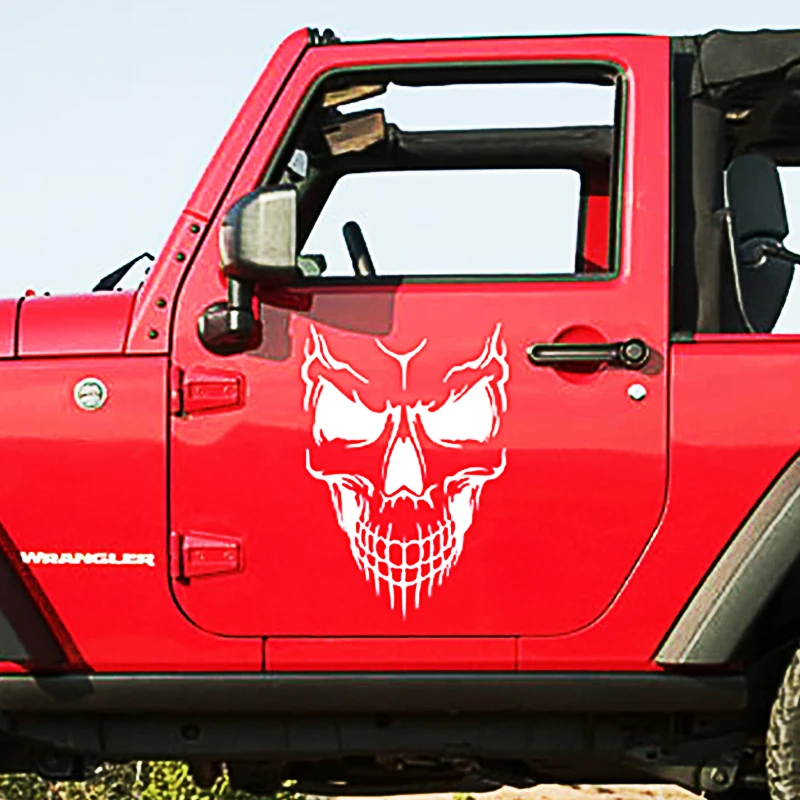Car Sticker Skull Decal Horrific Skeleton Vinyl Decal Removable Waterproof Sticker Car Hood Window Auto Car Styling Accessories