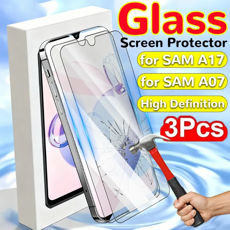 

1/2/3PCS Screen Protector for Samsung Galaxy A17/A07 4G 5G Tempered Glass HD 9H Transparent Clear Anti Scratch Case Friendly