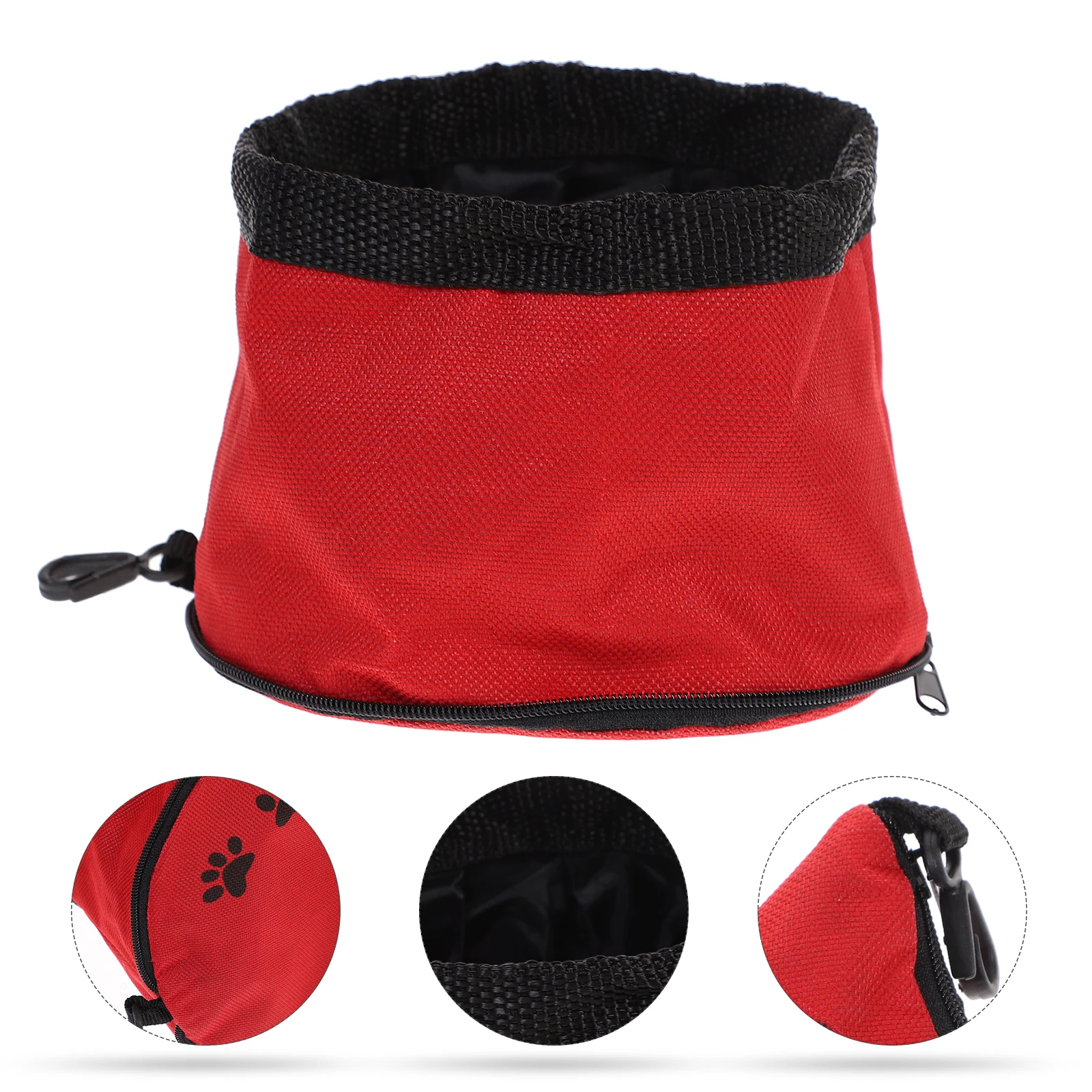 

2 Pcs Waterproof Dog Bowl Camping Accessories with Lid Cup Portable Earth Tones