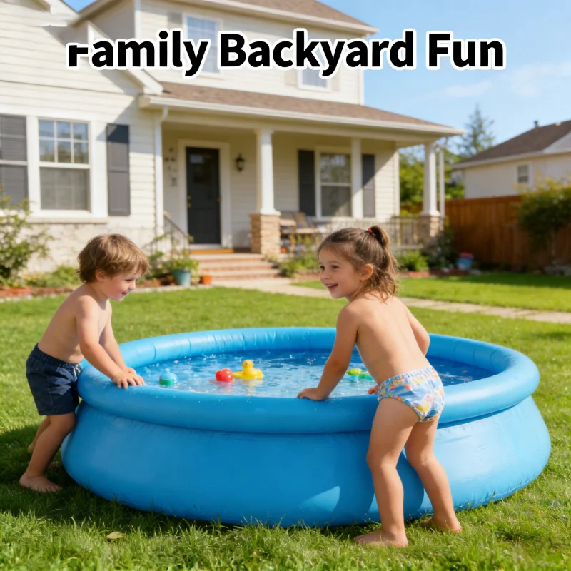 

Folding Round Inflatable Swimming Pool Family Kids Baby Adult Home Use Outdoor Backyard Extra Large Summer Water Party Fun Toy