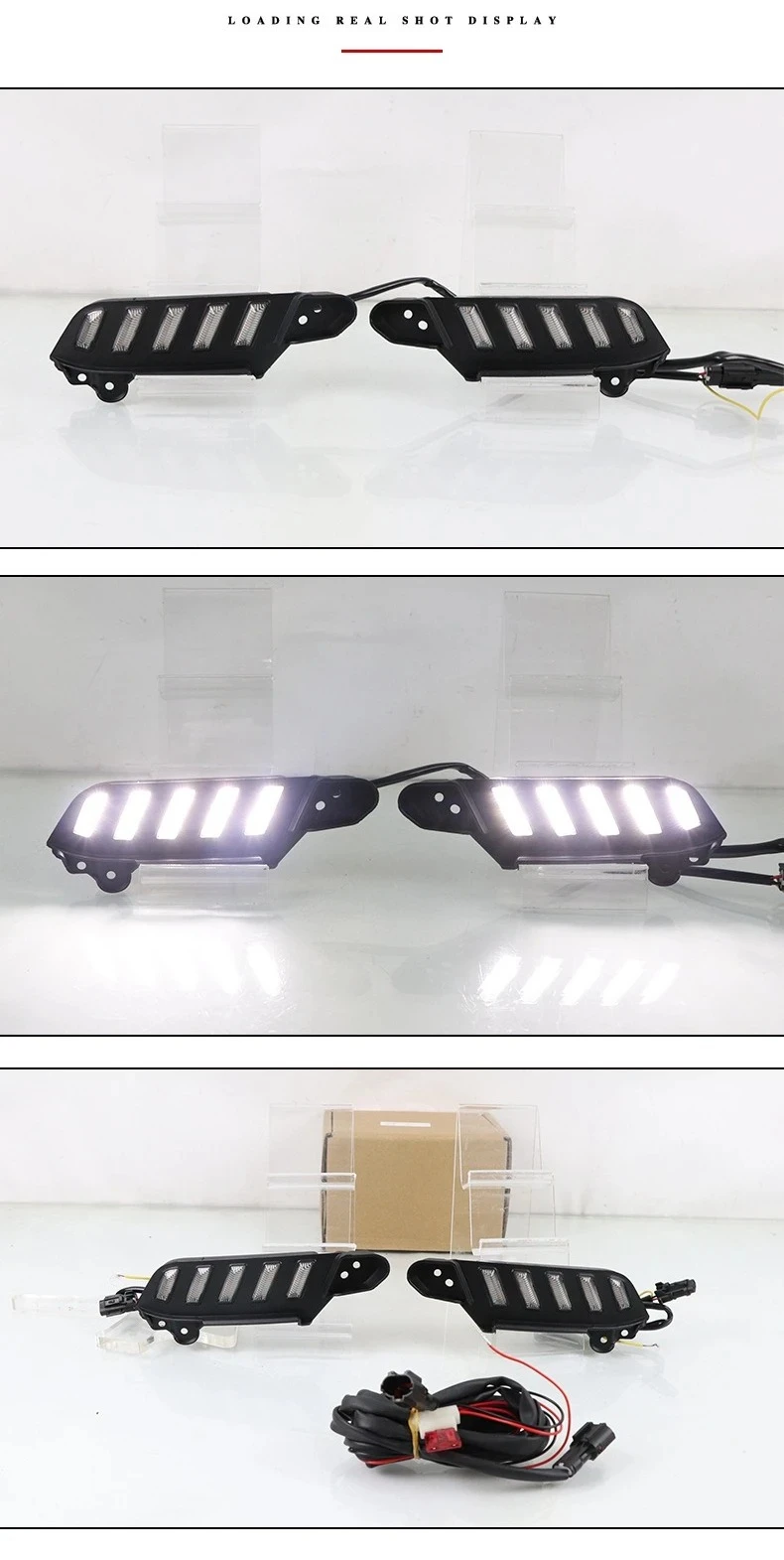 For Toyota Tacoma 2016-2023 Car LED Daytime Running Light Dynamic Yellow Turn Signal Lamp 12V Headlight Decoration Lamp detail image 6