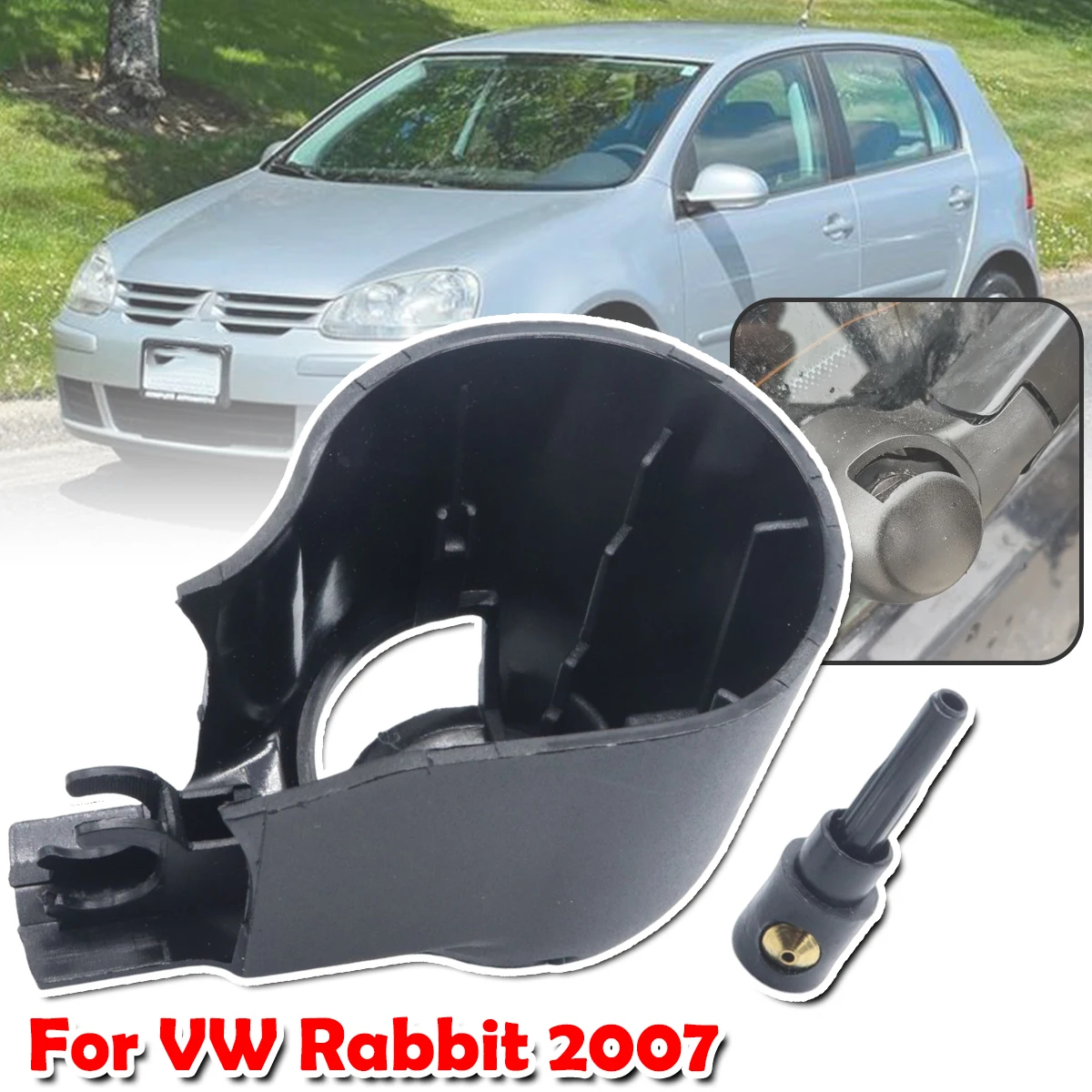

For VW Rabbit 2007 Car Rear Windshield Window Wiper Arm Rocker Bolt Cover Cap Washer Jet Nozzle Accessories For Golf 2009 - 2013