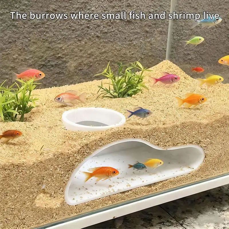 Aquarium Tunnel Decor 3D Natural Curves Unique Scene Layout Resin Ornament for Home or Office Fish Tank