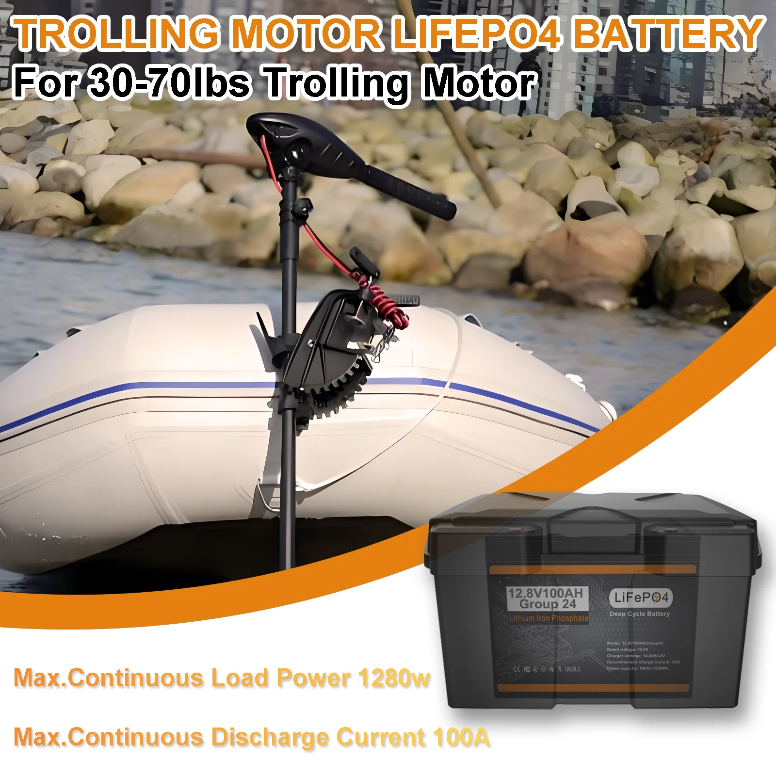 DJLBERMPW 12 فولت 100 أمبير المجموعة 24 LiFePO4 بطارية ليثيوم فوسفات الحديد بطاريات 100A BMS لمحرك التصيد البحري RV عربات الغولف