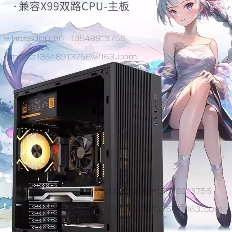 H12 thickened hardware dual channel X79X99 main board business DIY computer EATX dual channel chassis