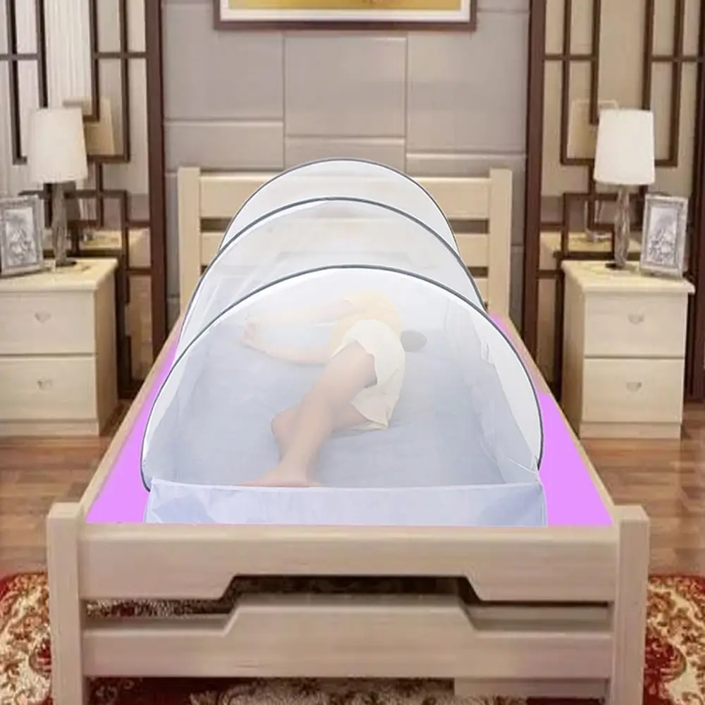 Picture 5: Anti Mosquito Travel Mosquito Net Portable with Bottom Mesh Sleeping Net Convenient Breathable Folding Mosquito Net Bed