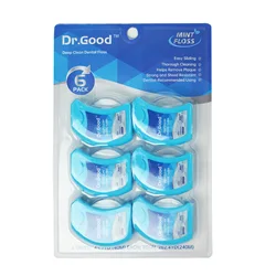 6 packs of mint floss,40 meter durable pack,Smooth Floss