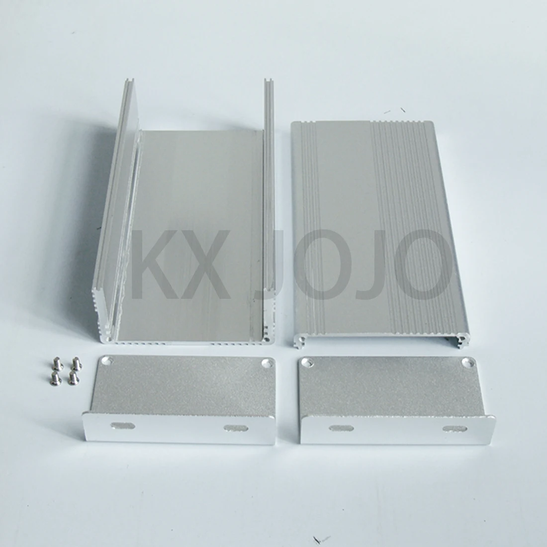 Aluminum Enclosure 77*46*150mm Split Case Electronic Project with Ears PCB Instrument  Silver DIY Power Supply