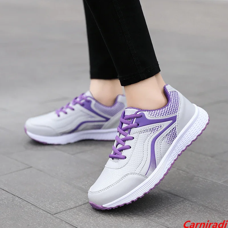 Fashion Spring Waterproof Athletics Running Shoes Women Outdoor Baskets Soft Casual Sneakers Ladies Non-slip Flats Walking Shoes