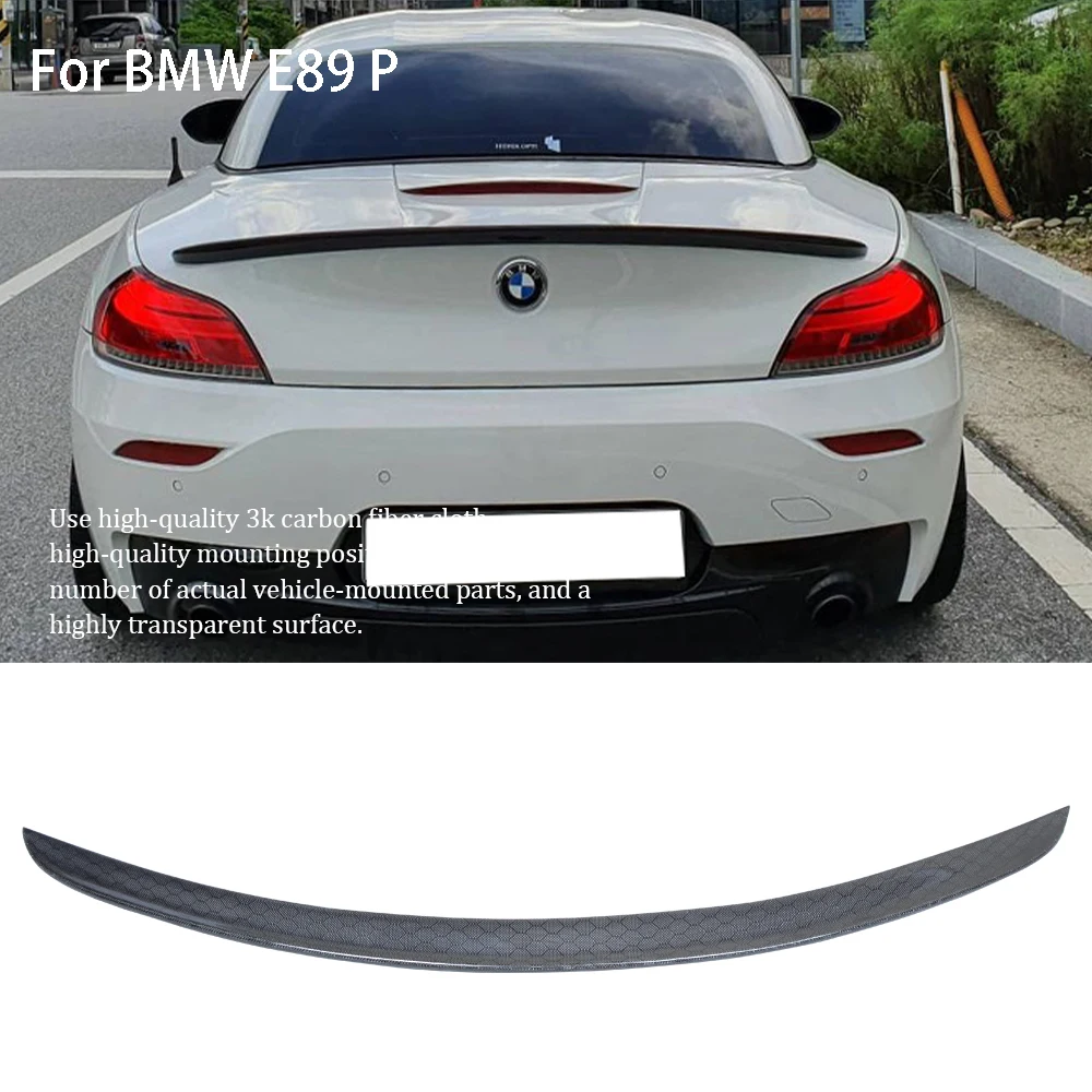 لسيارات BMW Z4 E89 P نمط العسل ألياف الكربون الخلفي سبويلر الجذع الجناح 2009-2016 #2