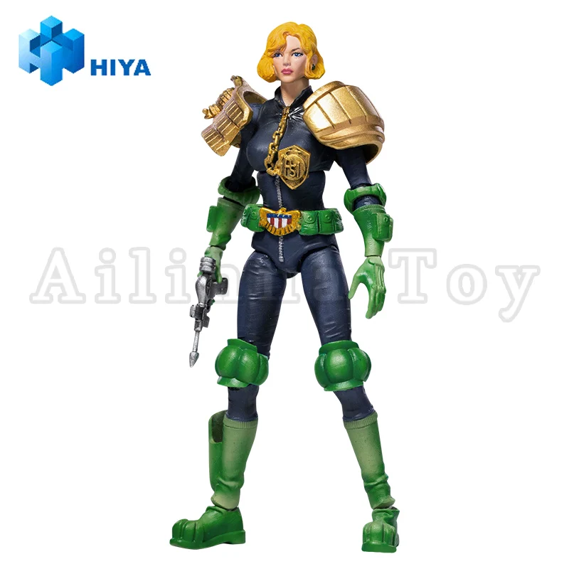 HIYA 1/18 4inch Action Figure Exquisite Mini Series Judge Dredd Judge Anderson Anime For Gift