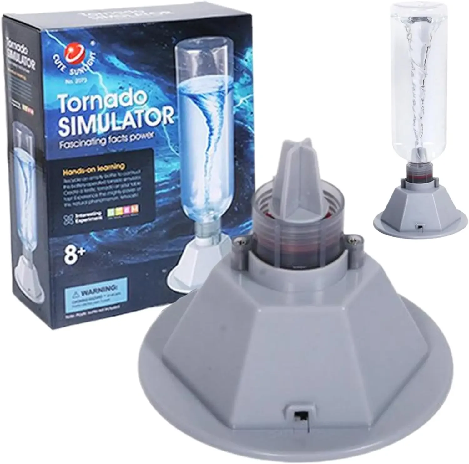 Tornado Maker Science Kit,Battery Operated Tornado Toy,Tornado Science Learning Kit, Construct Tornado Maker for Kids(No Bottle)