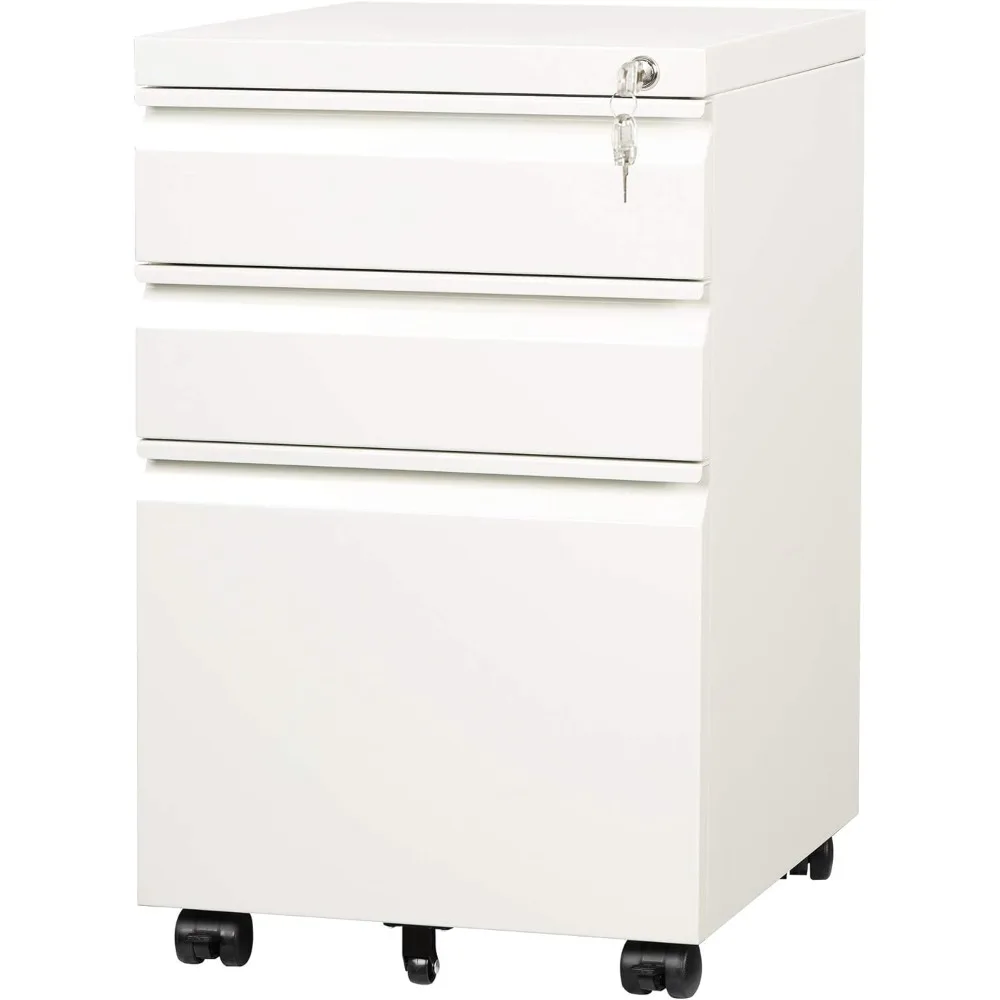 

Mobile File Cabinet (Under Office Desk), Assembled Except Casters, Fits Letter/Standard Sizes