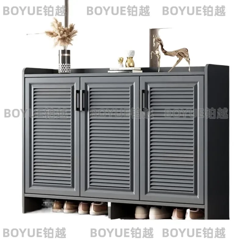 for Honeycomb Aluminum Alloy Shoe Cabinet Outdoor Home Door Modern Simple Villa Waterproof Sunscreen Large Storage Cabinet