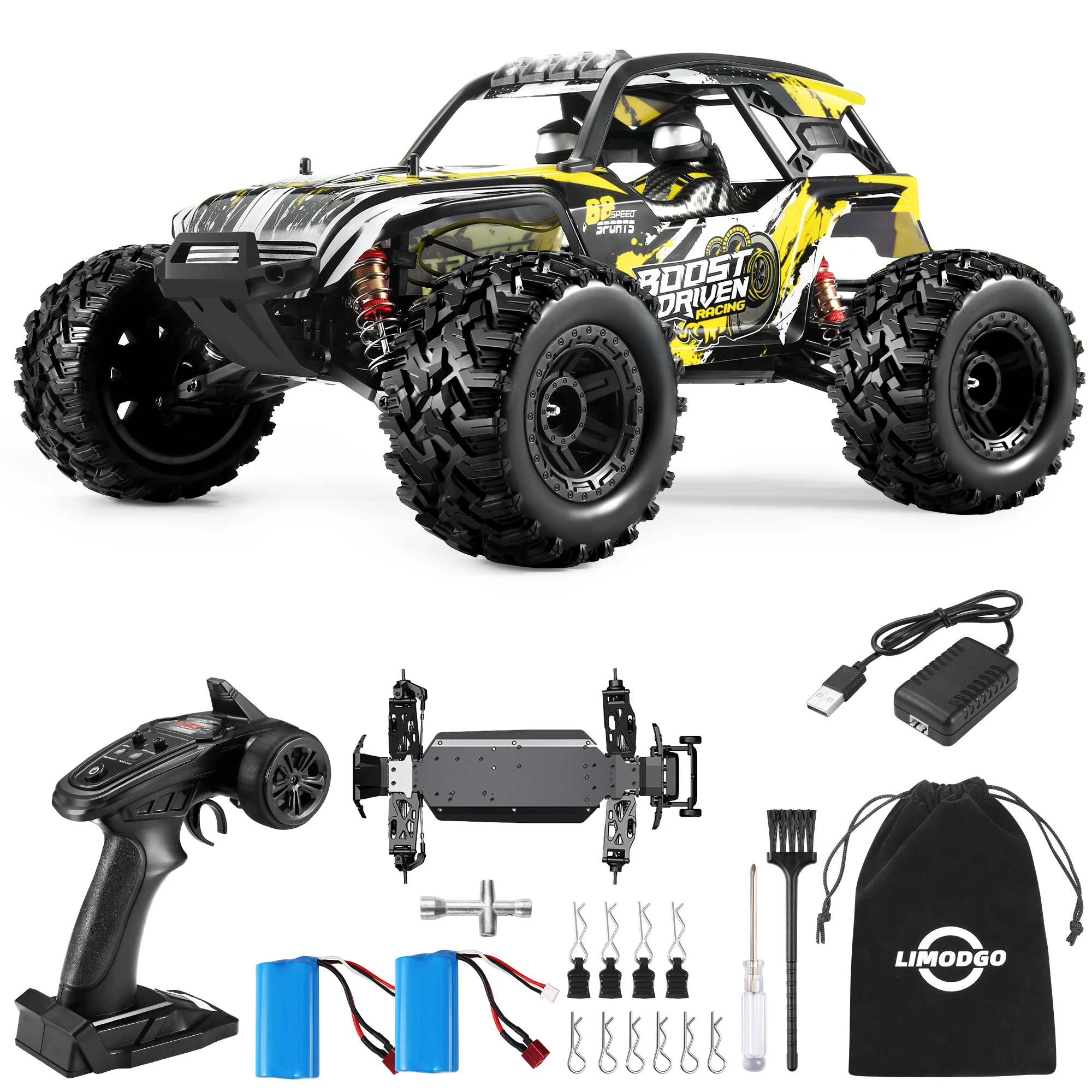 

Limodgo Rc Truck 1/10 Juguetes Para Niños Rc Car Carrinho Controle Remoto Rc 4x4 Off Road Brinquedos Para Meninos Rc Toys