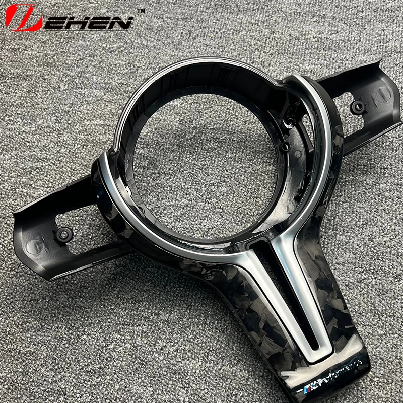 Car Steering Wheel Cover Trim Forjado fibra de Carbono Fiber Smooth Surface fits For 1 2 3 4 5 6 series M2 M3 M4 M5 M6 X5 X6