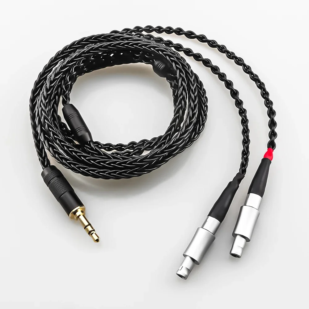 4 pin Xlr 4.4mm  2.5 mm 3.5mm 6.35mm jack 8Cores black Headphone Earphone Cable For Sennheiser hd 800 s hd800 hd800s