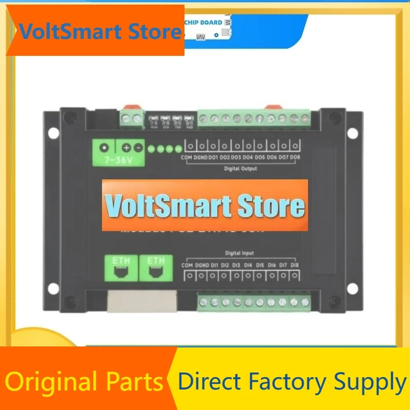 VoltSWaveshare 8CH Ethernet Digital I/O Module, PoE Supply Supported, Isolation Protection Design, Works With Modbus RTU TCP