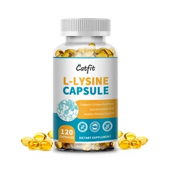 Catfit L-Lysine Capsules Vitamin Minerals for Physical Growth Hormone Height Booster Diet Supplement Bone Health for Child Adult