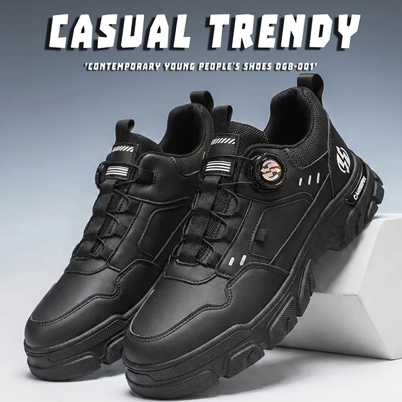 Summer Men's Casual Shoes Leather Men's Sneakers Comfortable Soft Male Wark Board Shoes Platform Shoe for Men