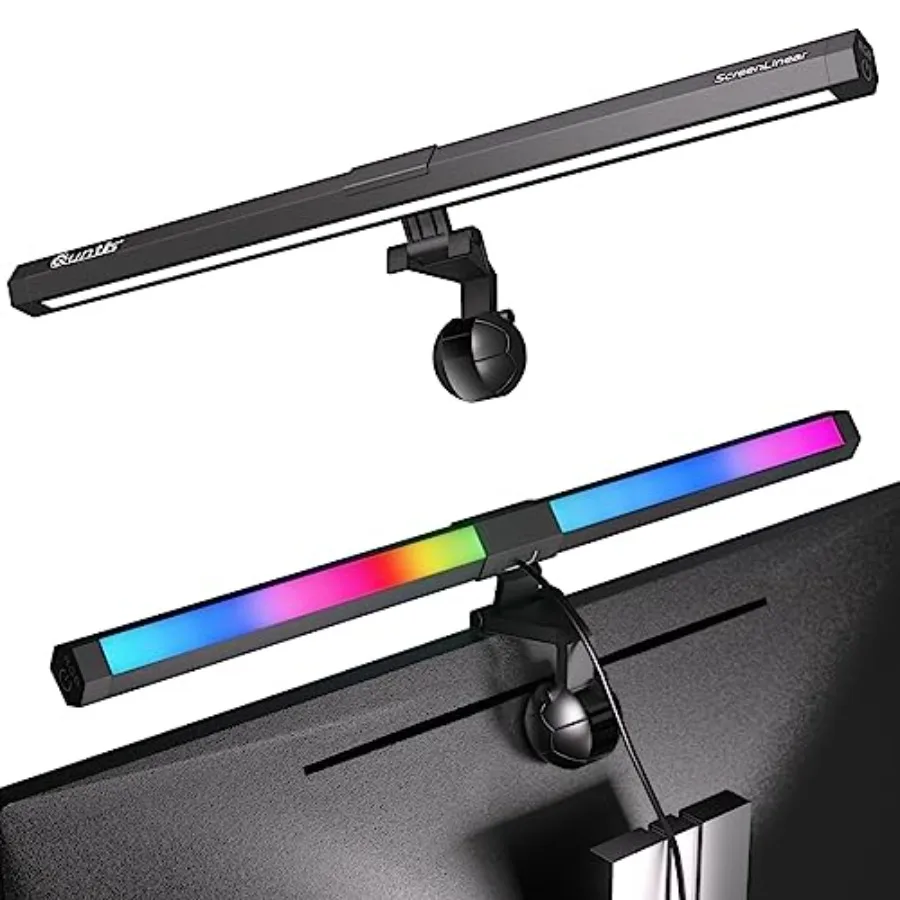 

Monitor Light, Eye-Care Computer Lights Bar Gaming Office Desk Lamp, 15 Modes Backlight, 3 Color Temperature and Brightness Dim