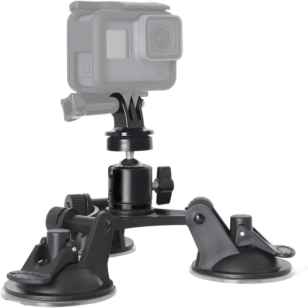 Tri-angle Car Suction Cup Glass Holder Tripod Mount for Insta360 X5 X4 X3 Dji Action 5 Pro 4 3 Hero 12 11 10 Camera Accessories image 4
