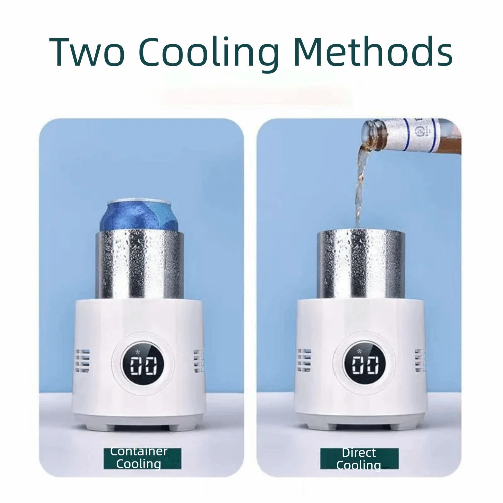 كوب مشروبات 2 في 1 سريع التبريد، تصميم محمول، كوب مشروبات كهربائي ثنائي الغرض، يعمل بمنفذ USB، درجة حرارة ثابتة