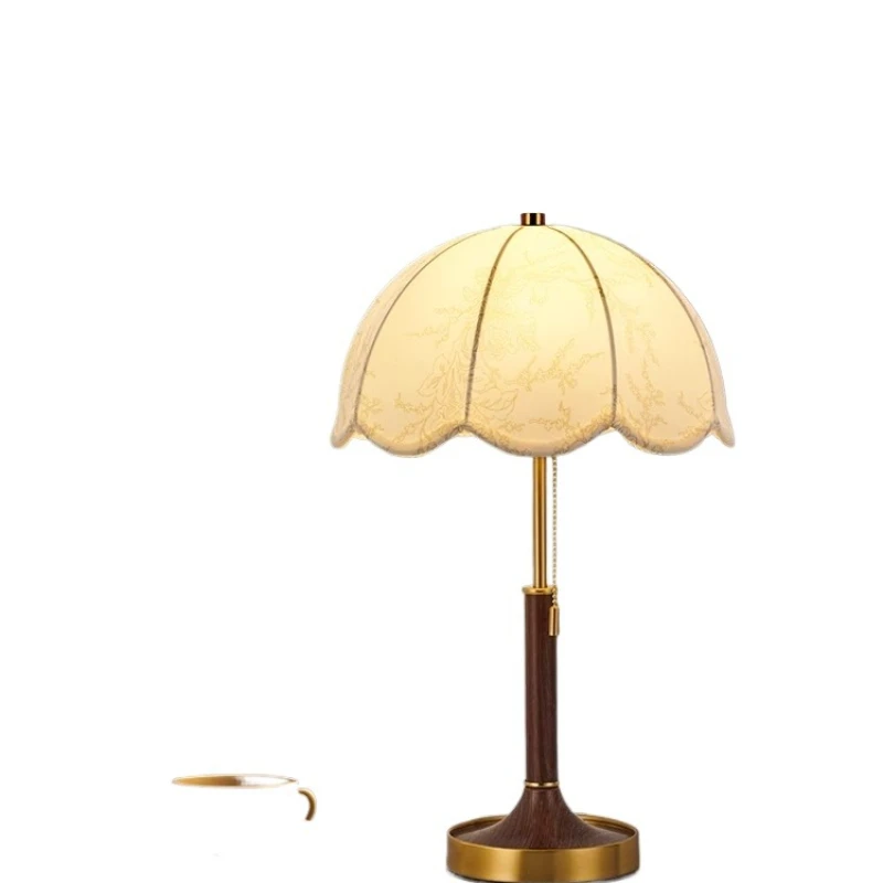 

Bedroom bedside lamp Solid wood table lamp Wabi Sanfeng B & B study atmosphere lamp