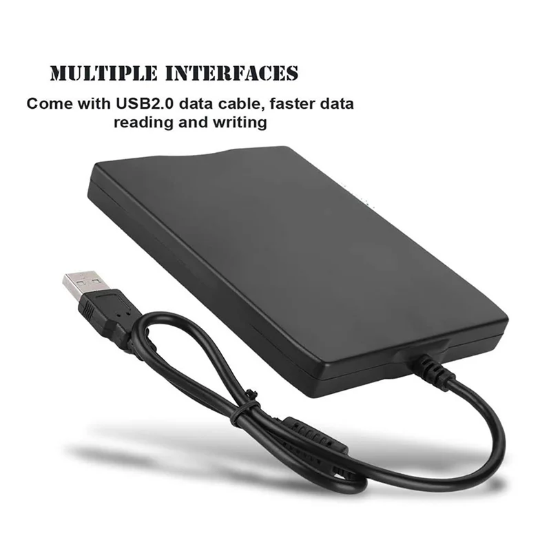 2X USB Floppy Disk Reader Drive 3.5In External Portable 1.44 MB FDD Diskette Drive For Windows 7 8 2000 XP Vista PC