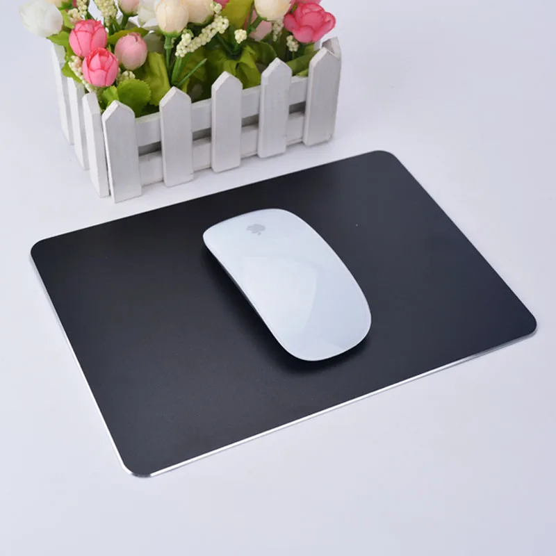 17*24*0.3/20*25*0.3CM Aviation Level Aluminum Metal + Rubber Mouse Pad Luxury Simple Frosted Matte Aluminum Laptop/PC Mouse Pads