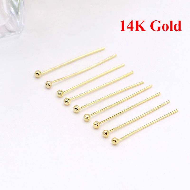 100 teile/los 925 Silber Kugel Kopf Pins DIY Handwerk Perlen Charms Ohrring Armband Schmuck Machen Ohrringe Zubehör Liefert