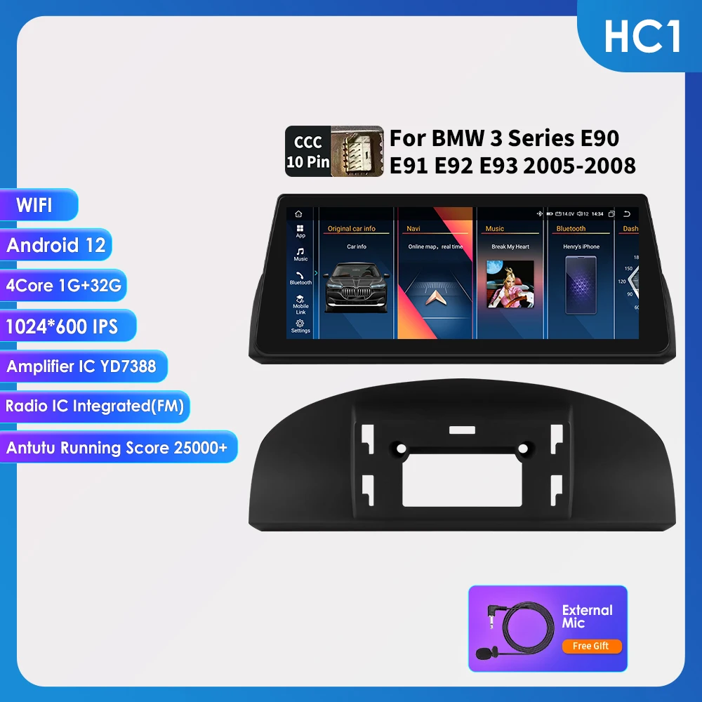 2din Android Auto Radio Multimedia Video Speler Voor Bmw 5Series E60 E61 E63 E64 3Series E90 E91 E92 E93 Stereo Gps Carplay 4G Rds