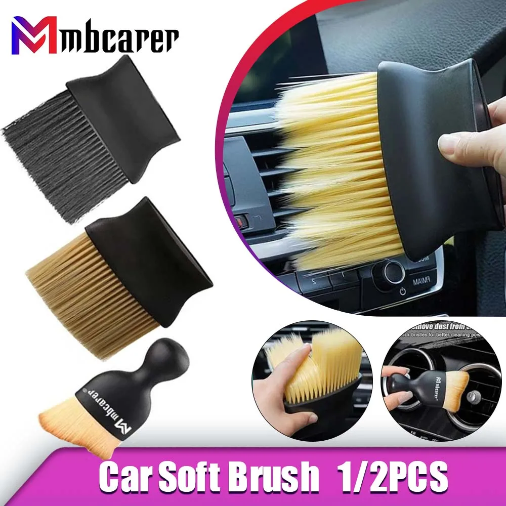 Car Interior Cleaning Tool Air Conditioner Air Outlet Cleaning Brush Car Soft Brush Car Crevice Dust Removal Artifact Brush