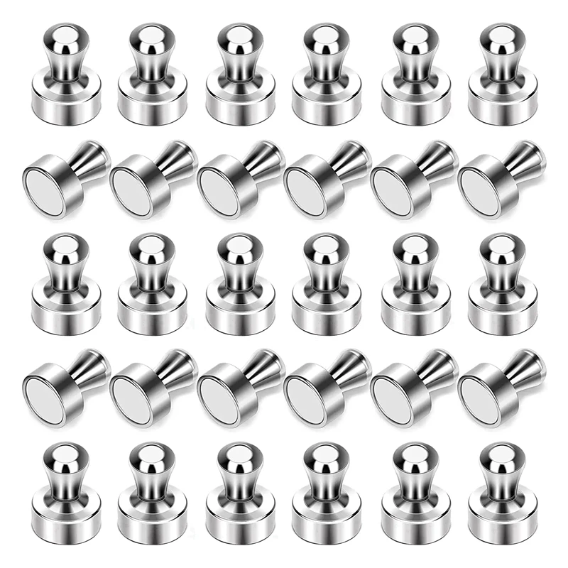 

Fridge Magnets For Whiteboards, 30 Pcs Push Pin Magnets For Fridges, Strong Neodymium Fridge Magnets For Offices