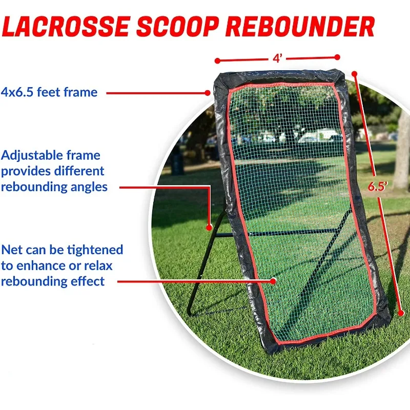 Rangka Baja dengan Jaring Nilon untuk Latihan Passing, Shooting, Catching, Reacting, Lacrosse Rebounder