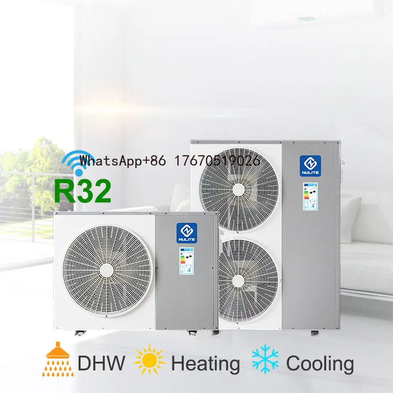 2026-China Nulite ErP 10KW 15KW 20KW R32 WIFI EVI DC Inverter Air to Water DHW Heating Cooling Monoblock Air Source Heat Pump
