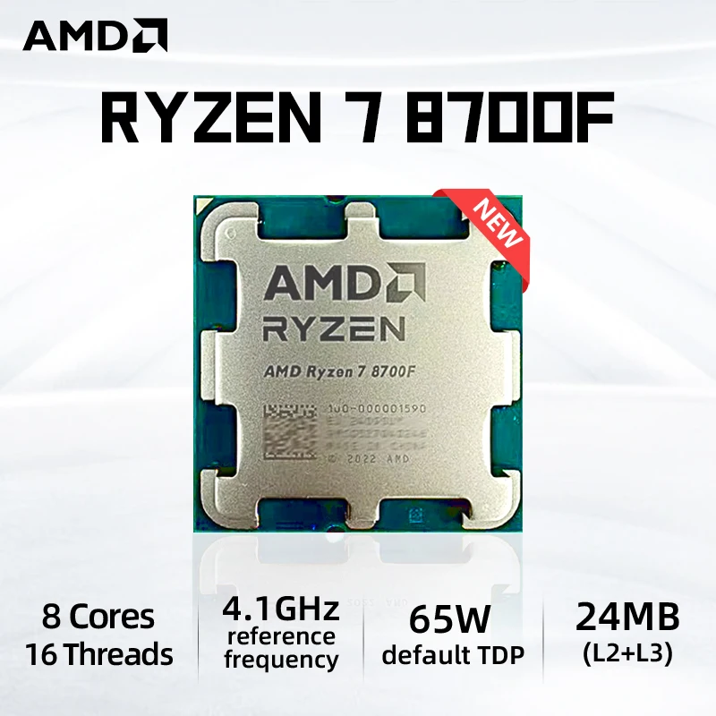 New！AMD Ryzen 7 8700F R7 8700F  8 Cores 16 Threads 5GHz Desktop computer processor with AM5 Socket CPU