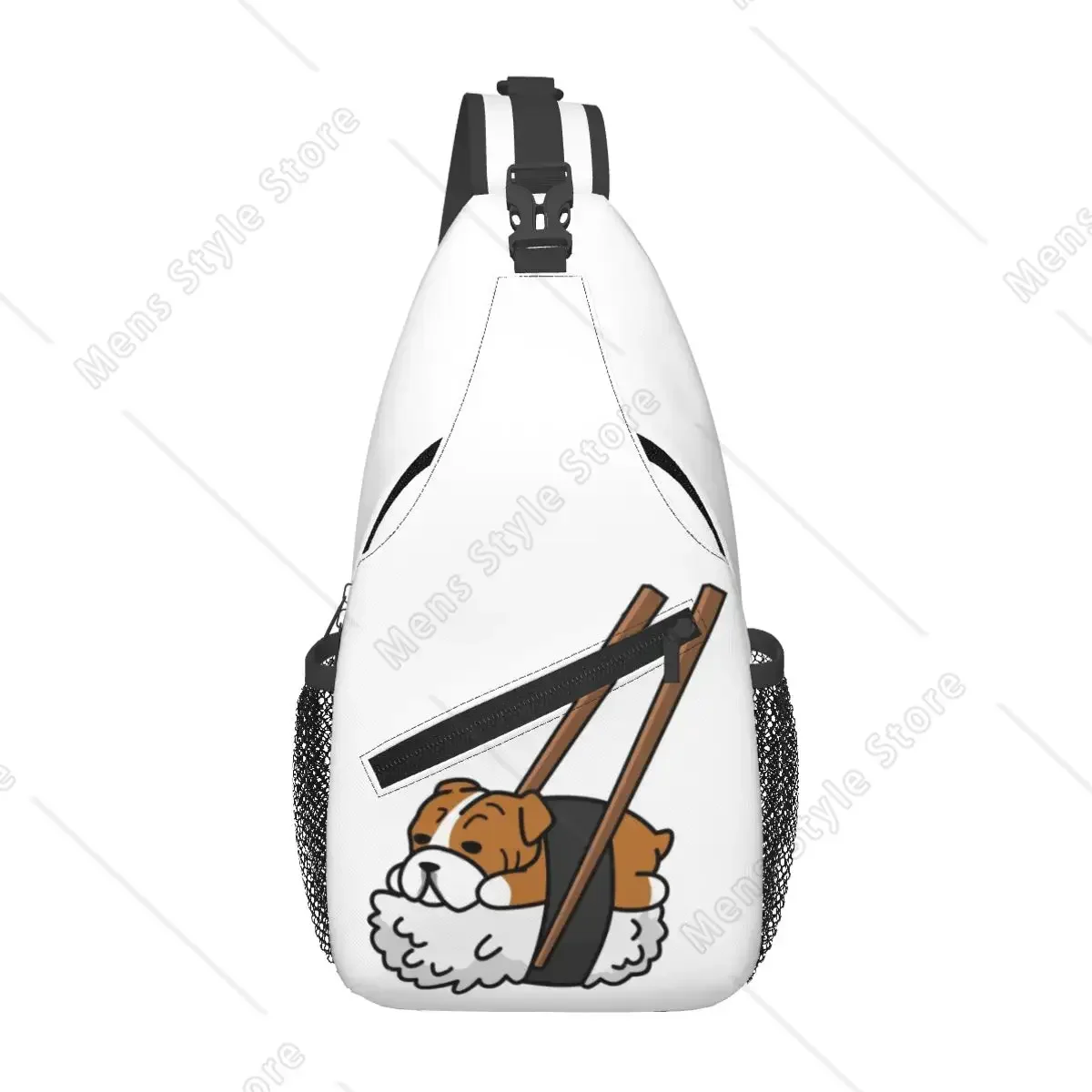 

Забавная суши, английский бульдог, нагрудная сумка, мужской рюкзак на слинге, рюкзак через плечо, нагрудная сумка, дорожный походный рюкзак, сумка на плечо