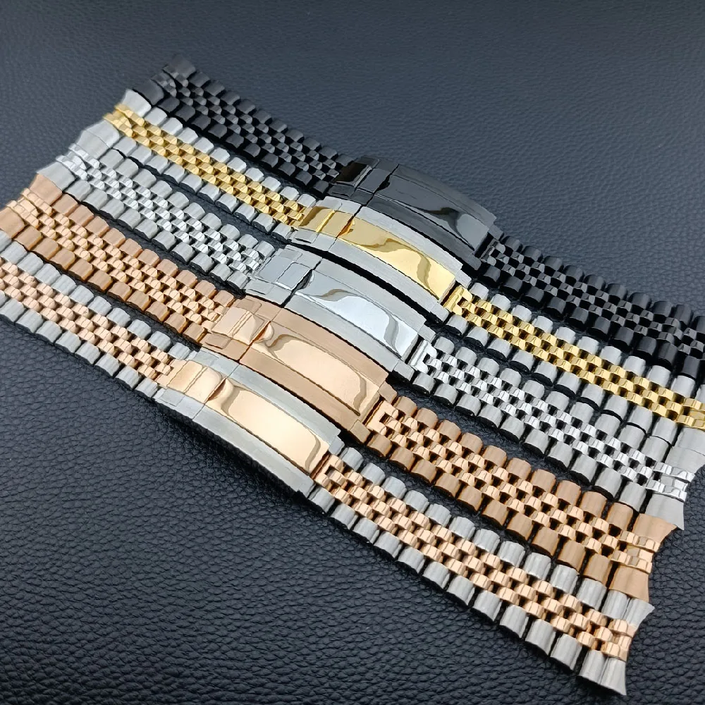 High quality 20mm wide solid five bead stainless steel daily watch strap  men\'s watch accessories tool strap