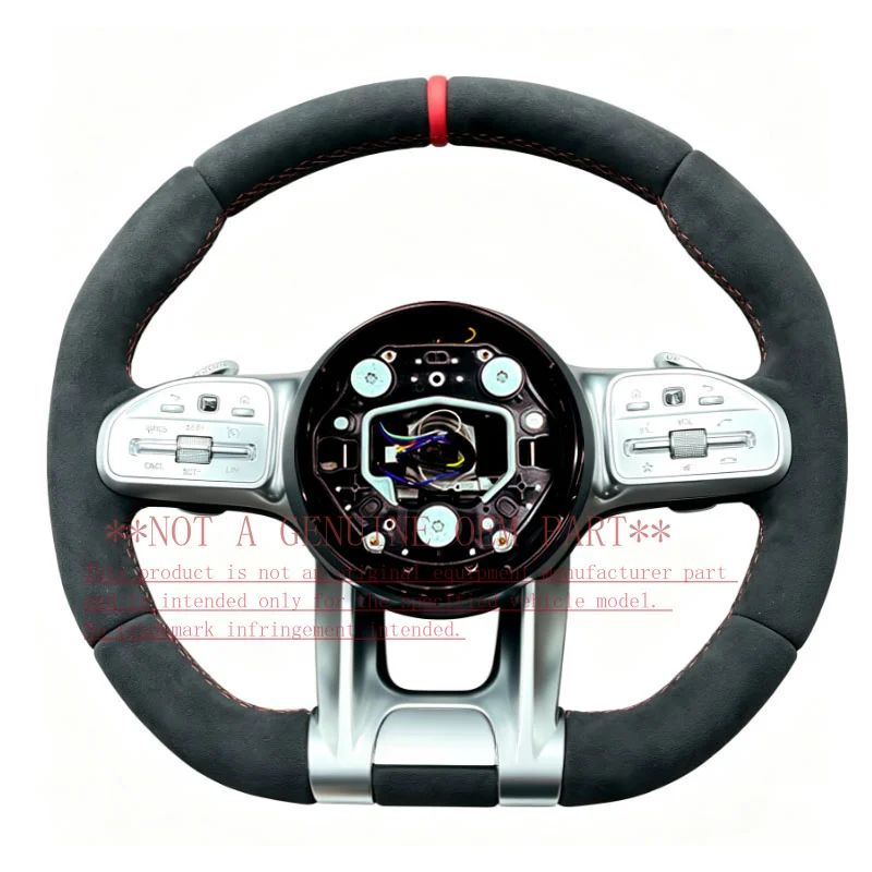 For Mercedes-Benz G-Class W465 2024- Two Tone Black Orange Leather Steering Wheel Horn Shell ZC-809-P020-F