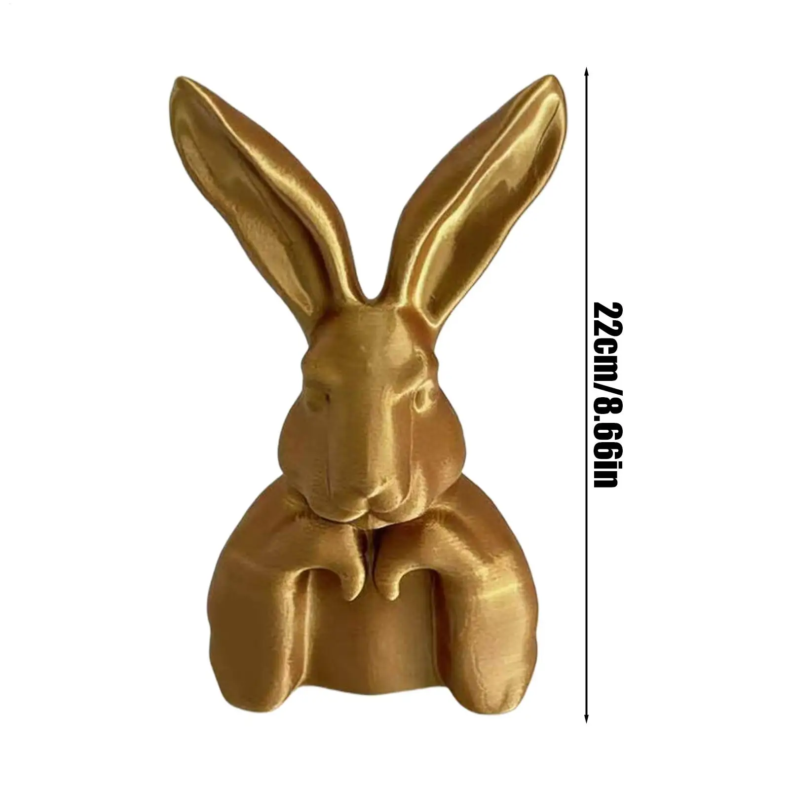 Goldene Hasen-Dekoration Frühling Goldene Hasen-Skulptur Häschen Tischdekoration für Feiertagspartys Schreibtisch Regal Esstisch Kaminsims Eingangsbereich