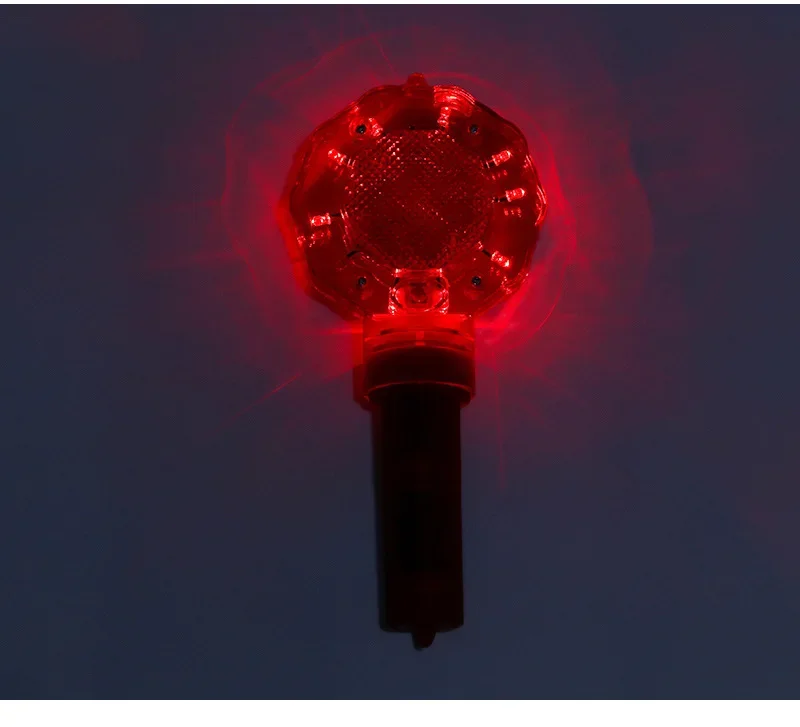 31CM Safety Light Control Induction Roadblock Light Led Indicator Stop Sign Red Plum Blossom Traffic Warning Light