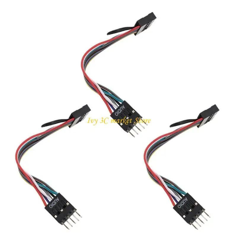 

D7YC 13Pin to 9Pin Sound Connectors Cable for Lonovo Motherboards ATXs Case Front Panel