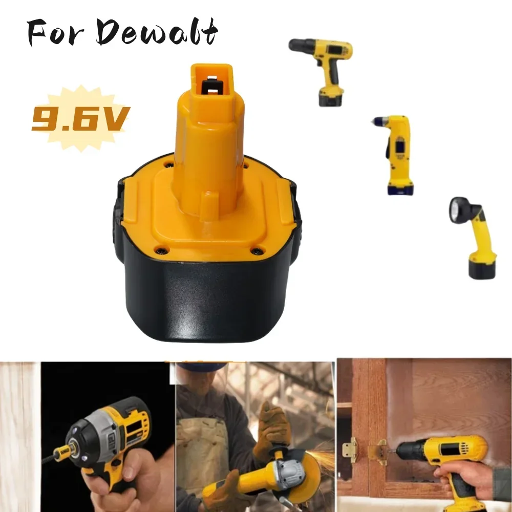 For DeWalt 9.6V 4.8/6.8/9.8/12.8Ah Ni MH rechargeable power tool backup portable battery, for De9061 De9062 DW9061 DW9062 De9036