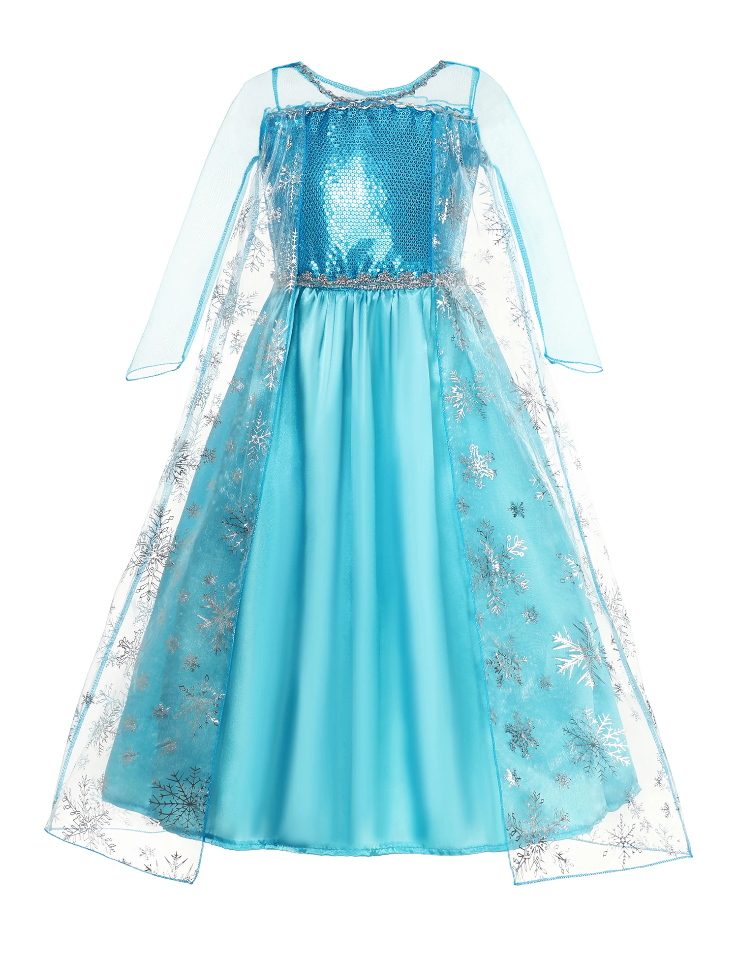 Esa Dress for Girls Esa Costume Snow Queen Long Dress Children Cosplay Birthday Party Gown 2025 Kids Purim Carnival Party Dress