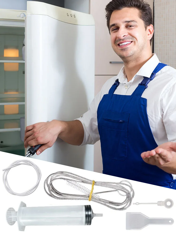 

Reusable Clean Drain Outlet Dredging Tool Hose Shovel 5pcs Fridge Unblocker Cleaning Tool Set Flexible Refrigerator Scrub Brush