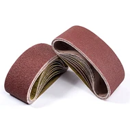 SATC 10PCS 4 x 24 in Butt Joint Aluminum Oxide Sanding Belts 40 Grit Abrasive Belt Customizable OEM Diameter 100mm