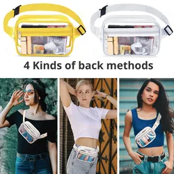 Stadium Approved Transparent Belt Bag Crossbody Bag with Adjustable Belt Suitable for Sports Beach Activities Concerts Festivals