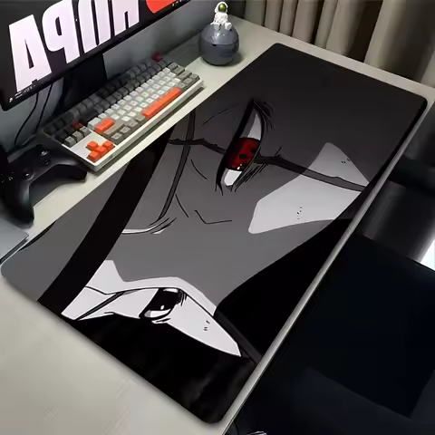 Japan Hot Anime Kakashi Gaming Leather Mousepad Hatake Desk Mat Mouse Pad Laptop Black and White Manga Keyboard Rug PC N-narutoS