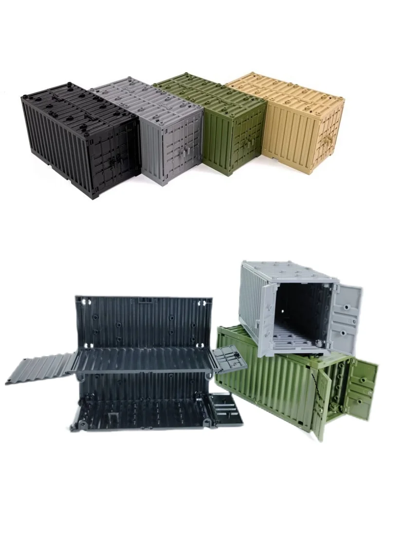 Blocs de construction de modèle de conteneur militaire, jouets MOC pour enfants, briques techniques Transformables, jouets de simulation créatifs à faire soi-même
